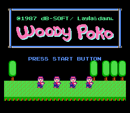 Woody Poko (english translation) Title Screen